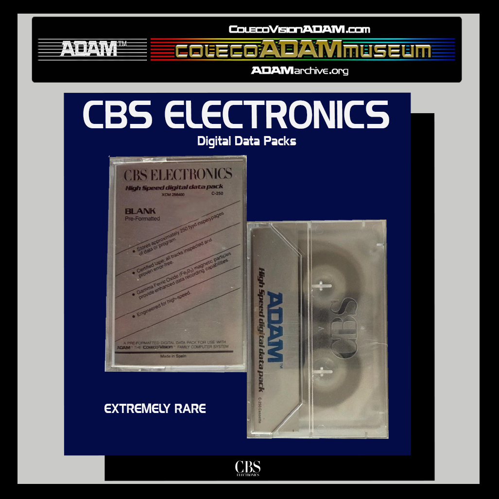 RARE CBS Coleco ADAM Digidal Data Packs